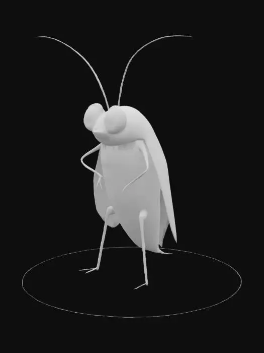 3D model for Happy Cockroach