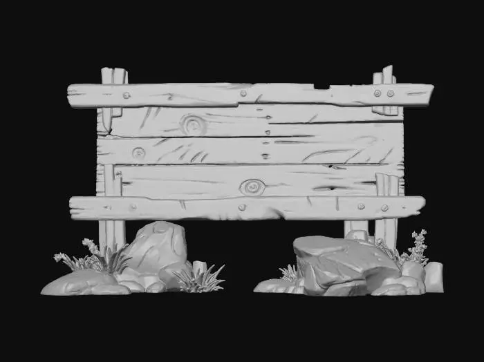 3D model for Wooden Signpost, #Halloween2025#