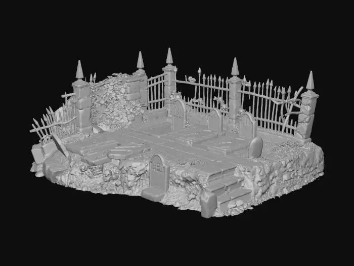 3D model for Eerie Stone Graveyard, #Halloween2025#