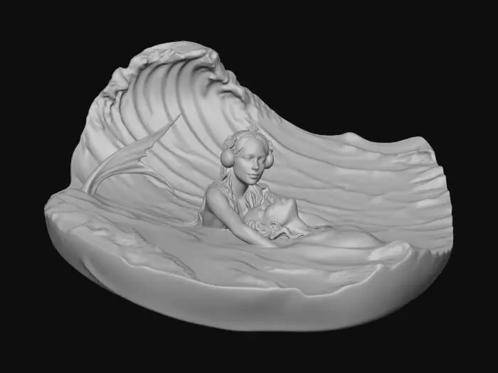 3D model for big mermaid