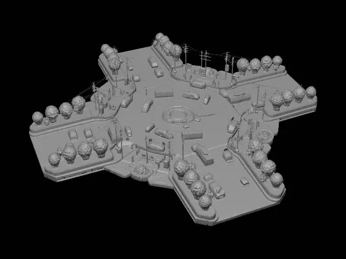 3D model for Miniature Crossroads