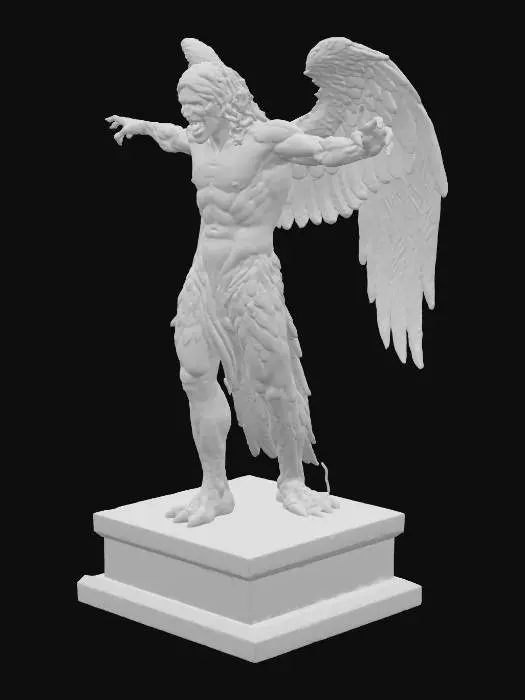 3D model for Demonic Angel Statue