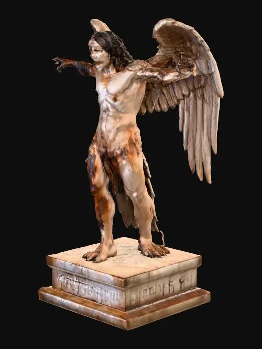 3D model for Demonic Angel Statue