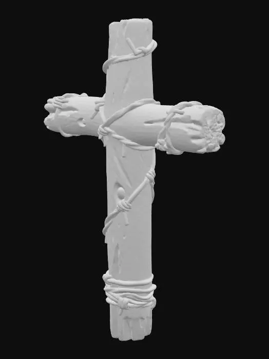 3D model for Rustic Wooden Cross