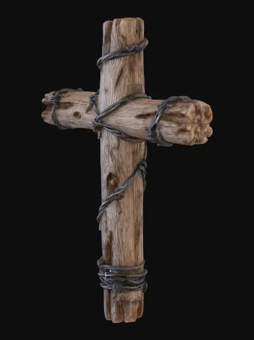 3D model for Rustic Wooden Cross