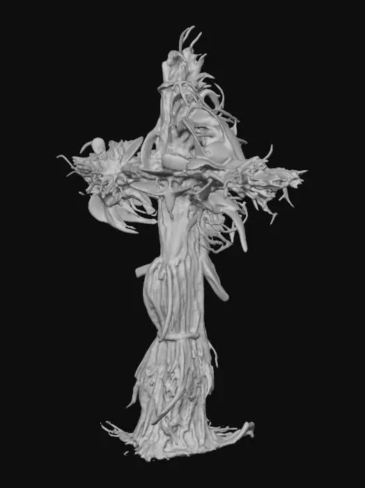 3D model for Twig Cross, #Halloween2025#