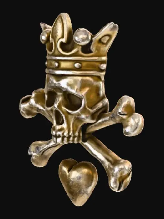 3D model for Crowned Skull Emblem, #Thanksgiving#