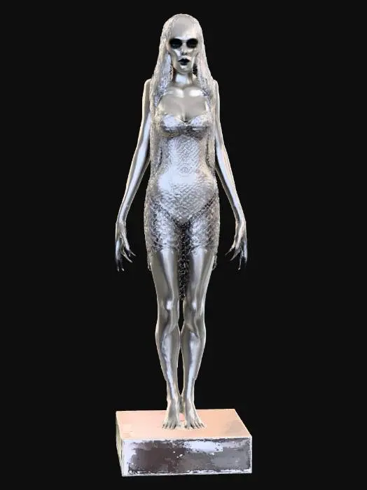 3D model for sad mermaid