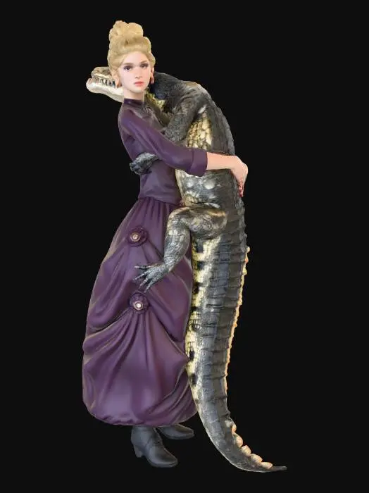 3D model for I love crocodile