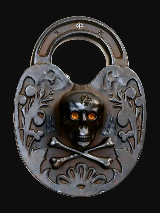 3D model for cadeado caveira