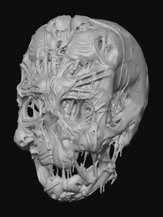 3D model for mecha skull