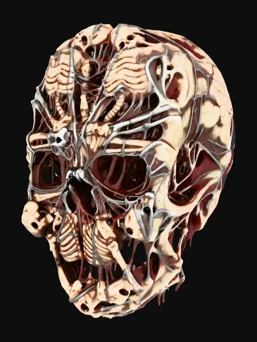 3D model for mecha skull