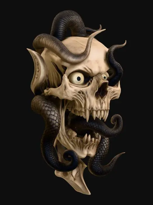 3D model for Skull Snake