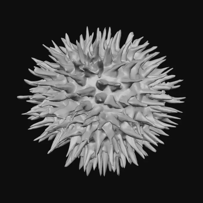 3D model for Blue Spiky Sphere, #Halloween2025#