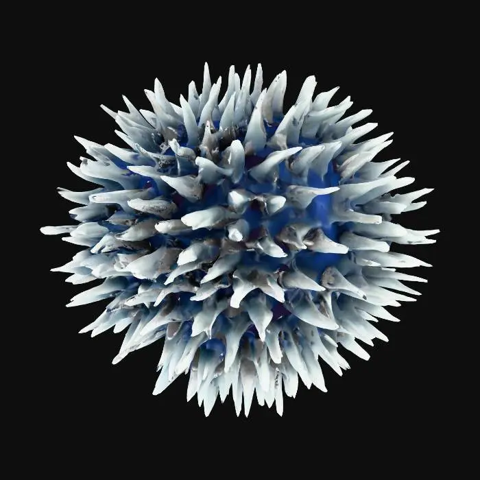 3D model for Blue Spiky Sphere, #Halloween2025#