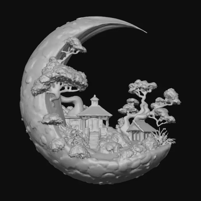 3D model for the moon