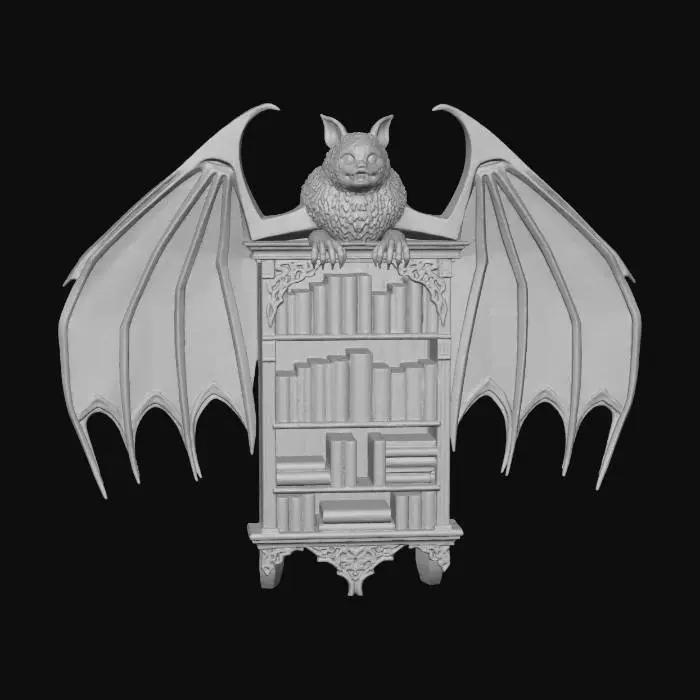 3D model for Batwing Bookshelf, #Thanksgiving#