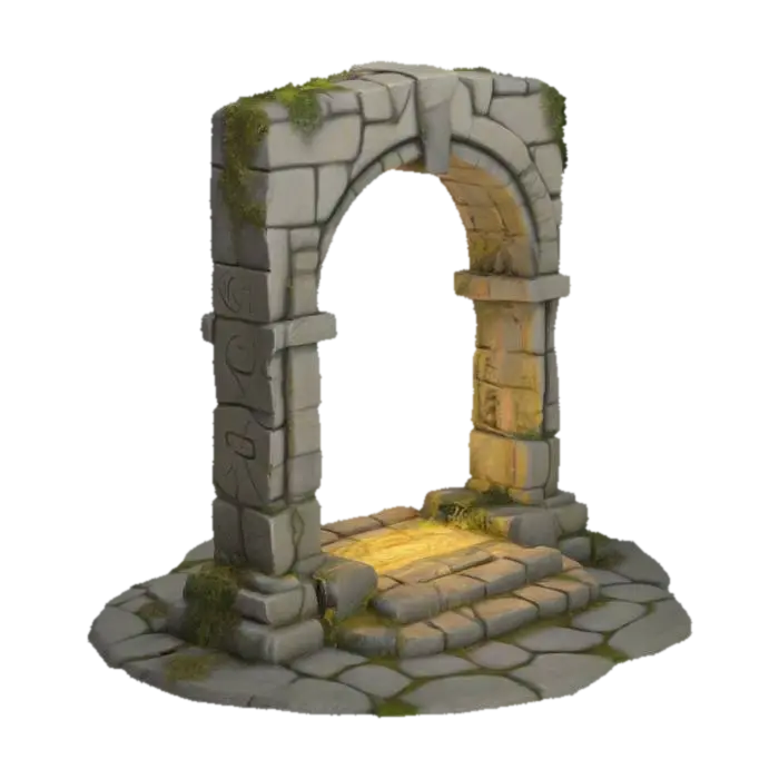 Ancient Stone Portal by Deepansh — made with Meshy AI 3D generator, free FBX OBJ GLB STL download