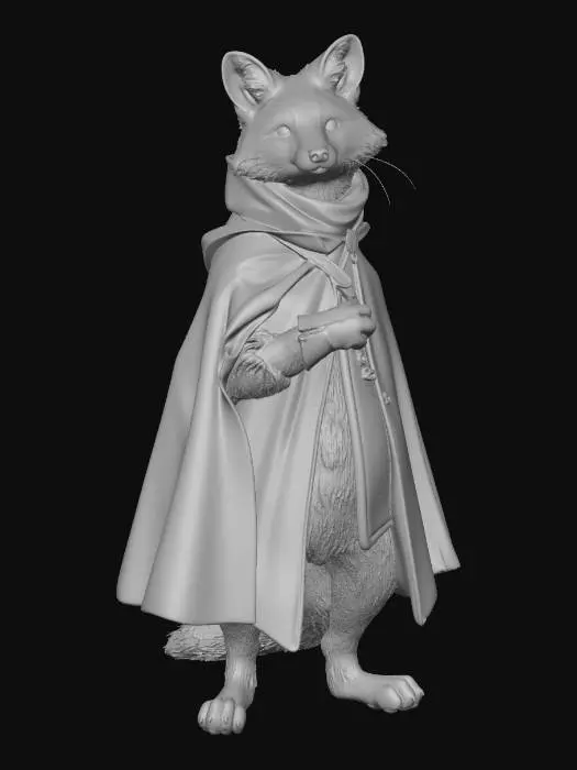 3D model for Charming Fox Portrait