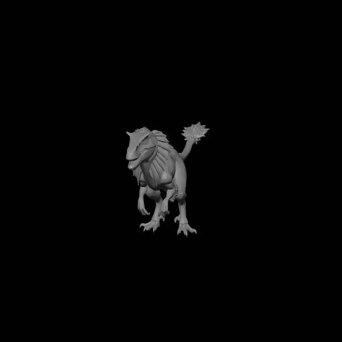 3D model for Emerald Raptor in the Mist