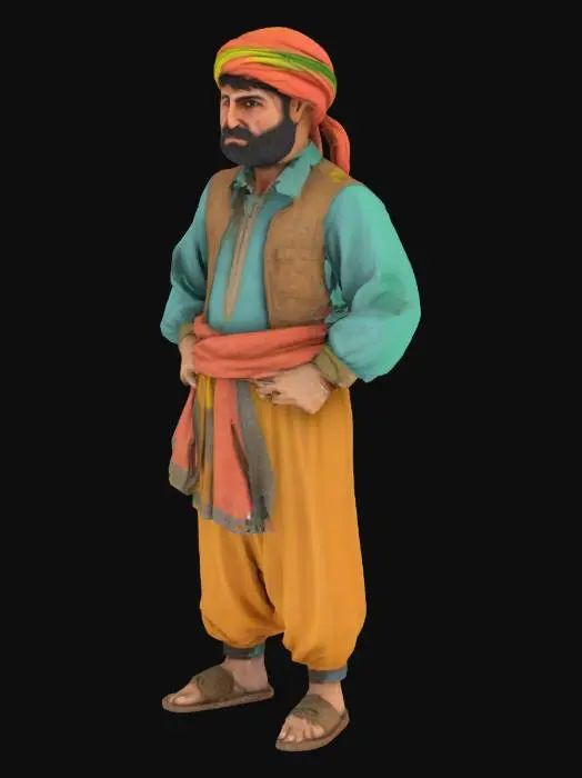 3D model for create a kurdish man character