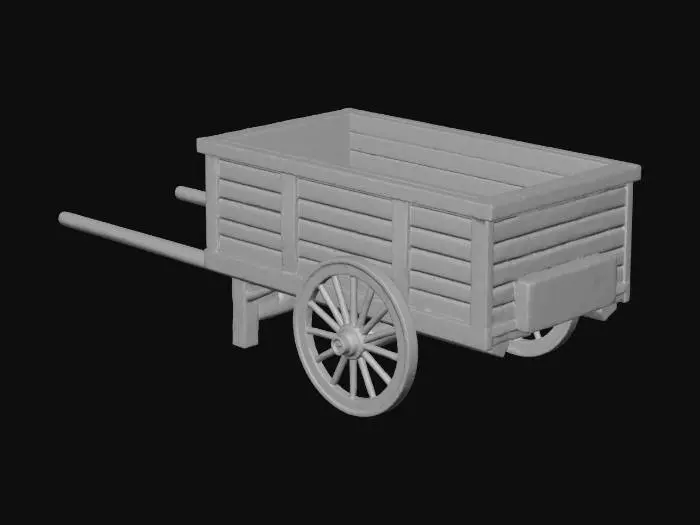 3D model for Wooden Cart