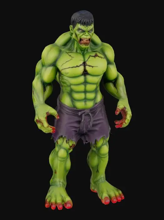 3D model for HULK MARVEL FIGURA CONVERTIDO EN ZOMBIE 