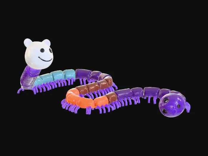 3D model for Colorful Centipede Friends