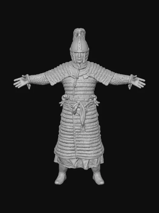 3D model for Tang Dynasty Warrior Wave Lamellar Armor