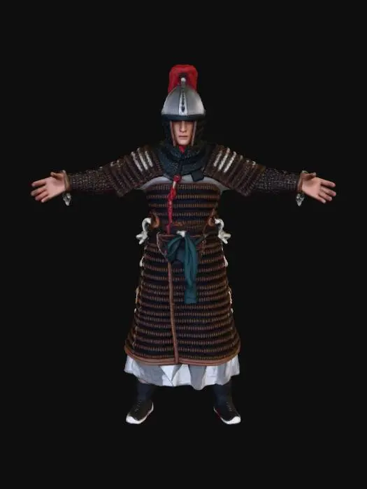 3D model for Tang Dynasty Warrior Wave Lamellar Armor