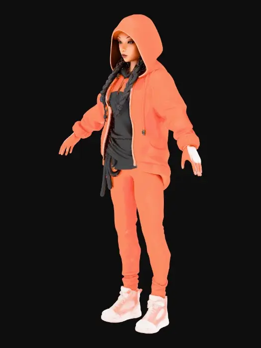 3D model for B-Girl (break dancer)