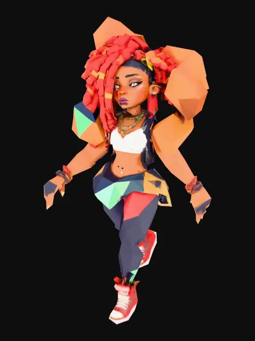 3D model for Colorful Geometric Character