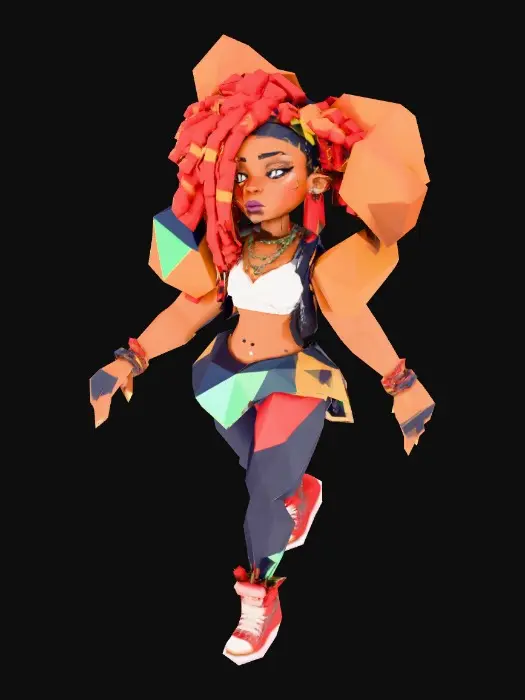 3D model for Colorful Geometric Character