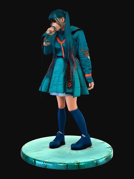 3D model for Melody on the mic