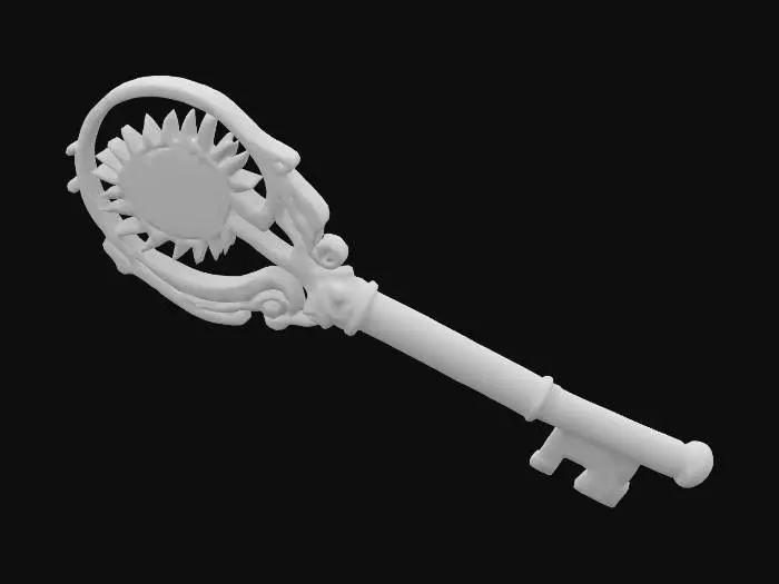 3D model for Golden Key, #SketchTo3D#