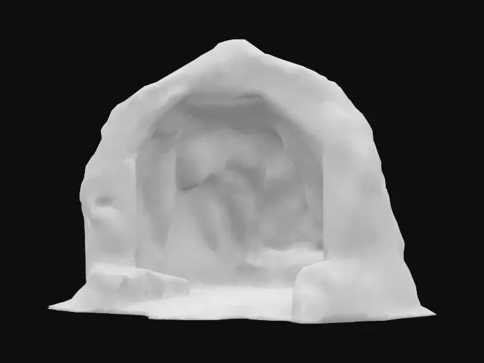 3D model for Cave entrance, #SketchTo3D#
