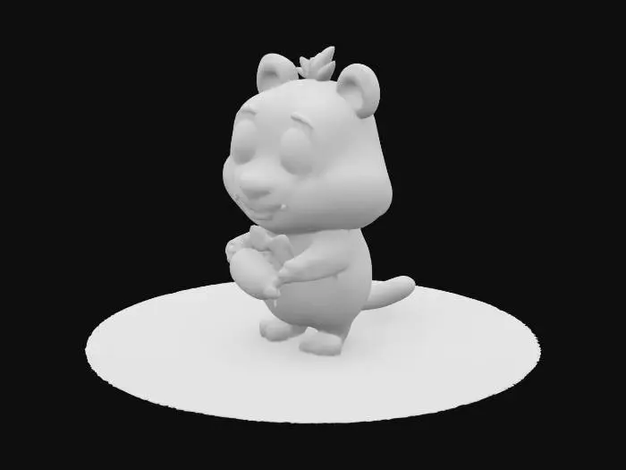 3D model for Ein super süßes Capybara im Cartoonstil