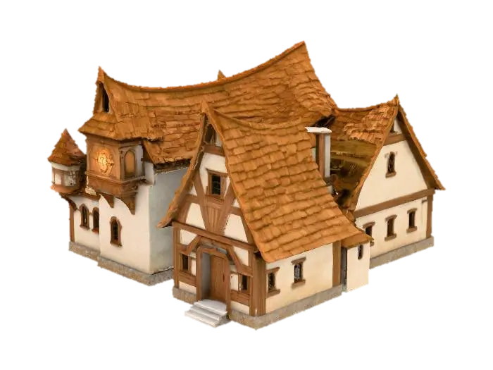 Mô hình 3D Medieval Village - Town, được tạo bằng AI