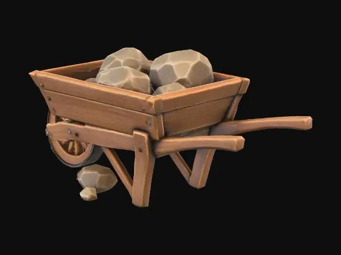 3D model for Stone Cart