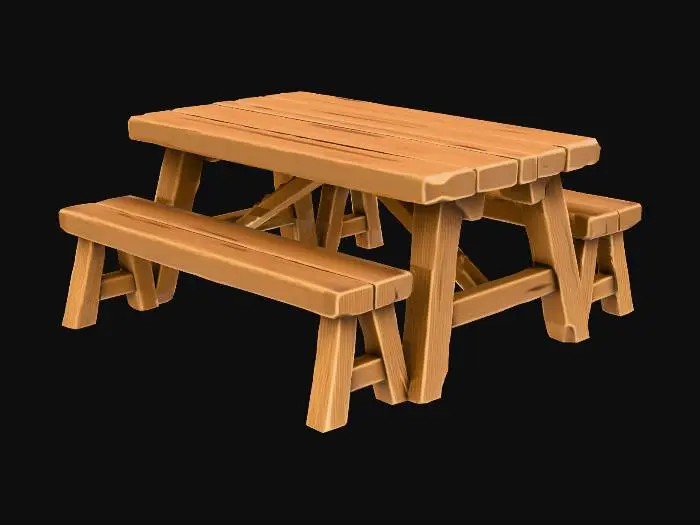 3D model for Rustic Table