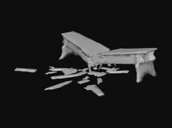 3D model for Broken Bench