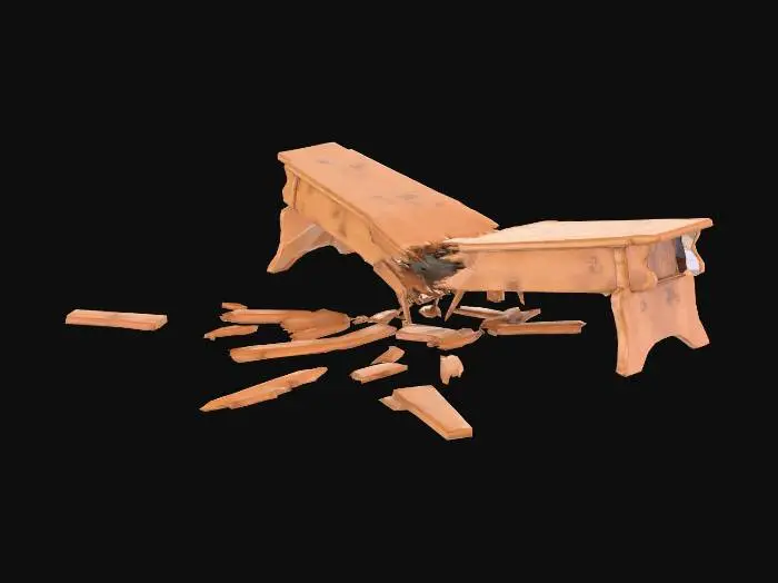 3D model for Broken Bench