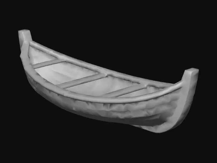 3D model for Create a wooden raft, which is textured in a handpainted style