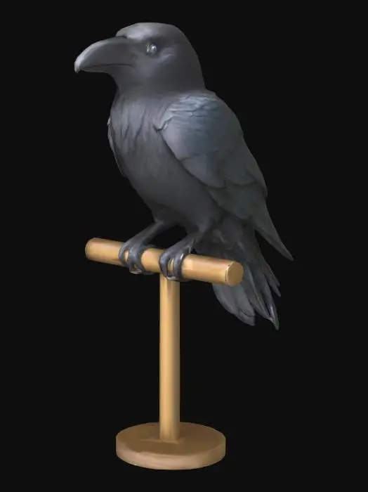 3D model for Crow sitting