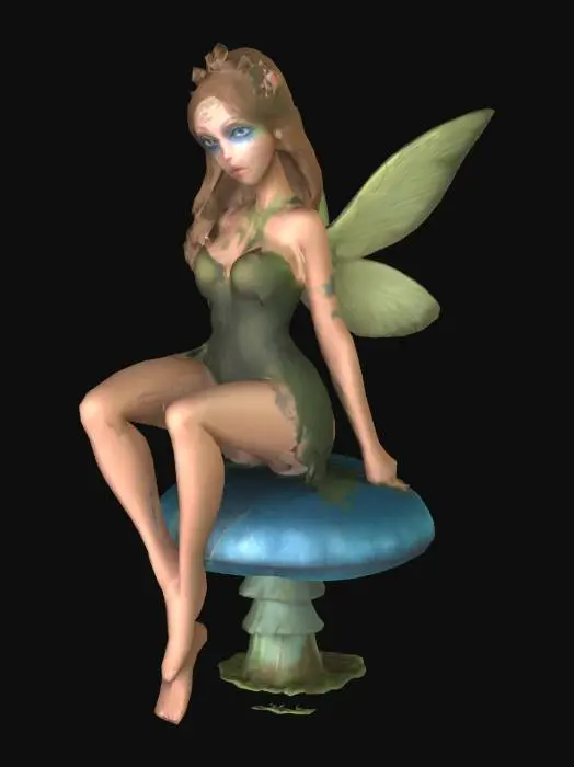 3D model for Ferry on a magical mushroom