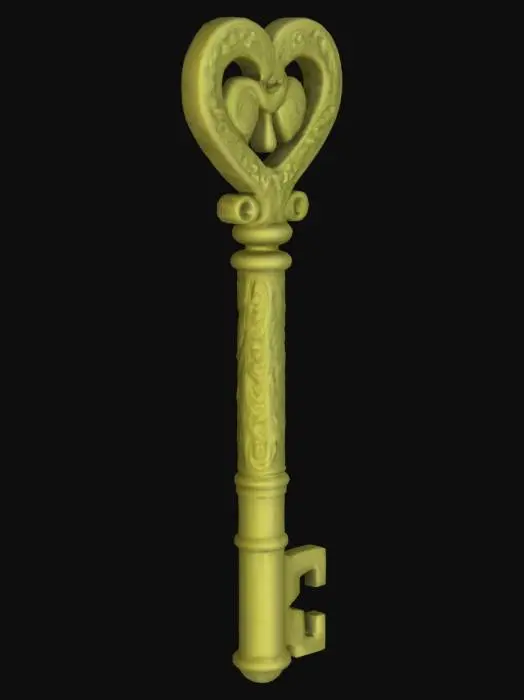 3D model for Green key, #SketchTo3D#