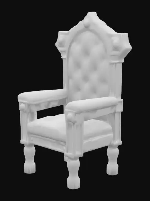 3D model for Throne, #SketchTo3D#