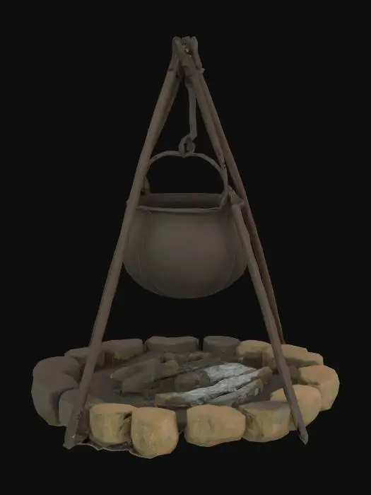 3D model for Abandoned Fireplace, #SketchTo3D#