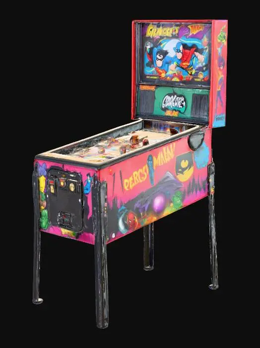 3D model for Retro Batman Pinball Machine