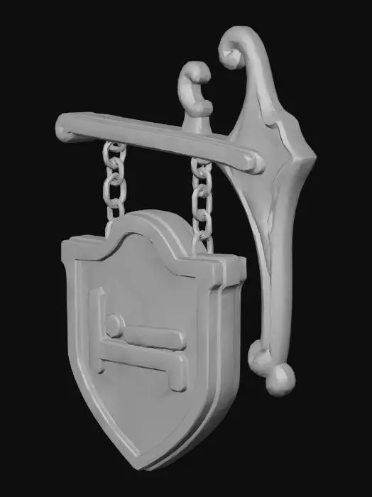 3D model for Hotel Sign Icon